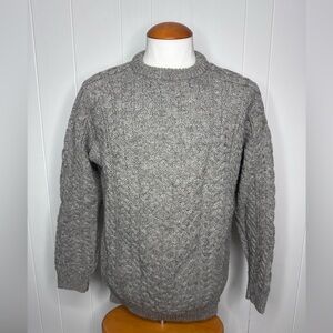 Carraig DonnIreland Pure Wool Fisherman Cable Knit Sweater